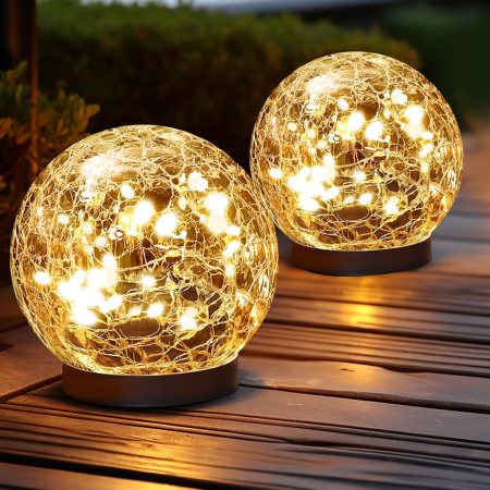 Solar Globe Lights Outdoor Waterproof-Solar Balls